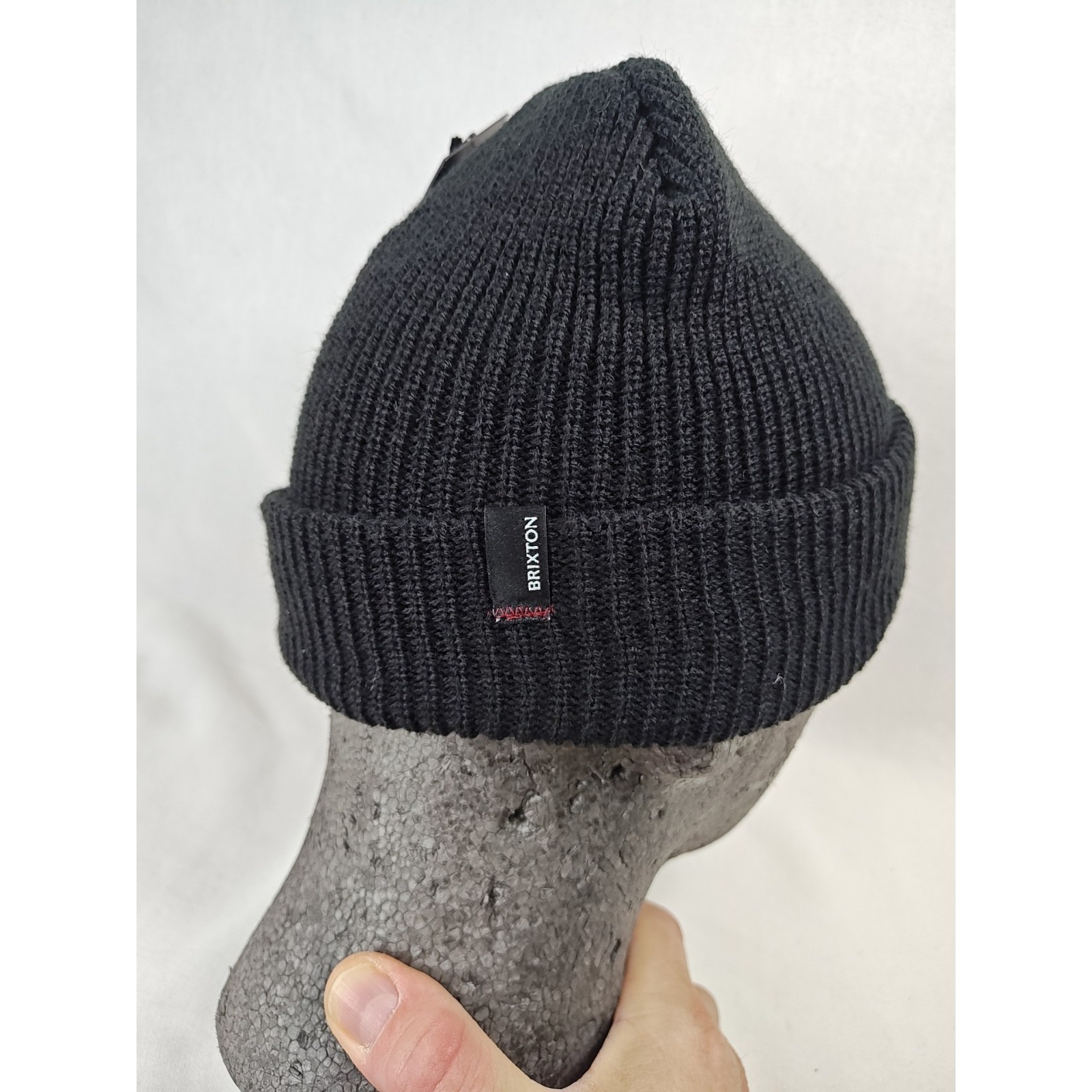 Nwt Brixton Heist Beanie Men's Women's Unisex Plain Black Cuffed Loose Knit Hat — image 3 of 8
